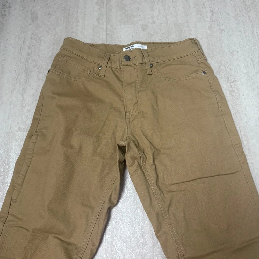 Levi Strauss Khaki tan athletic flex casual pants jeans 29x32
